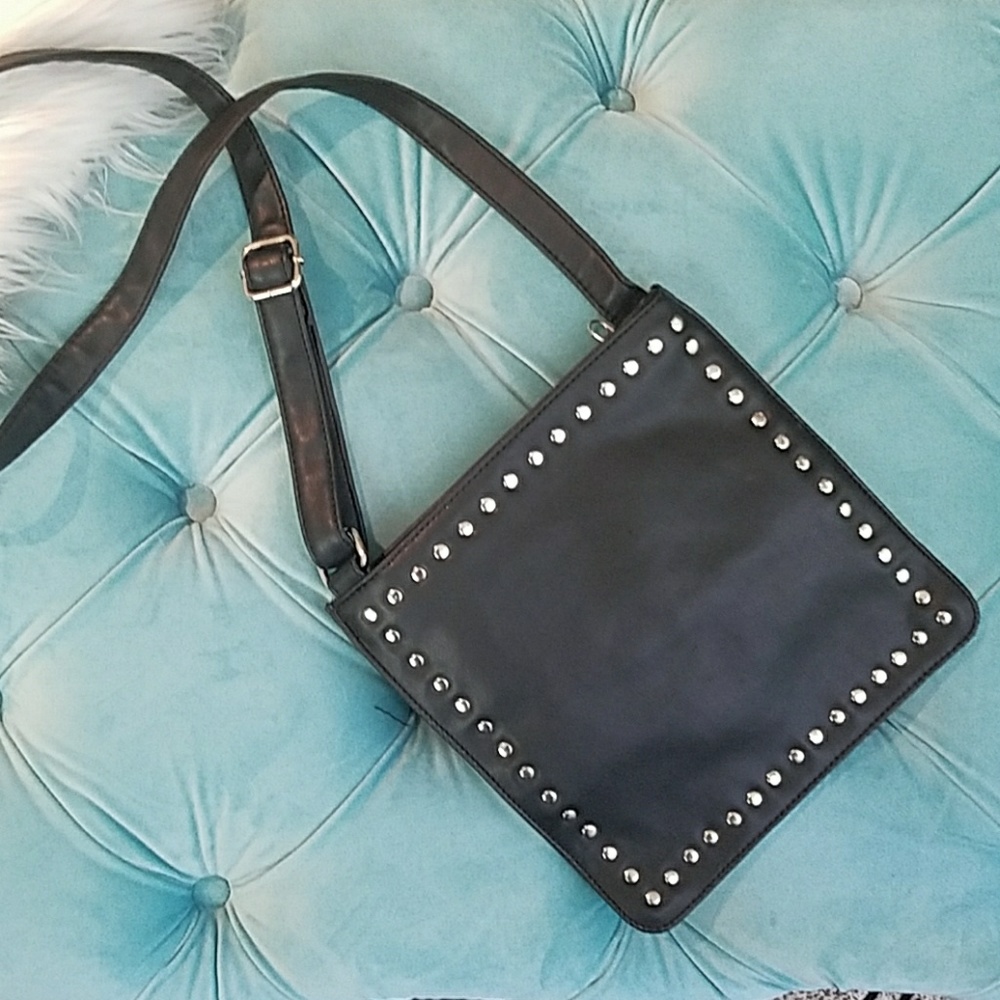90s Vintage Studded Leather Crossbody Never used!